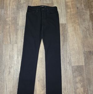 Hudson Nico Mid-Rise Straight Stretch Jean in Black Dark Denim Wash SZ 28